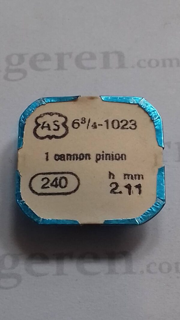AS Cal. 1023 - 240. Cannon pinion 2.11mm. NOS.