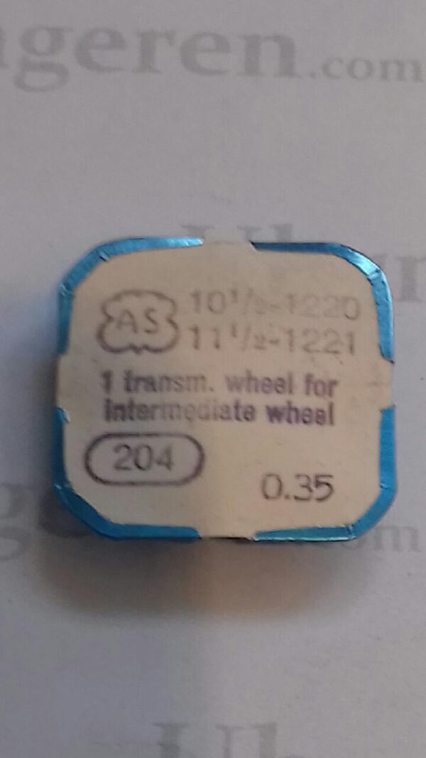 AS Cal. 1220 - 204. Transm. wheel for intermediate wheel. NOS.