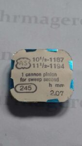 AS Cal. 1187 - 245. Cannon pinion for sweep second. NOS.