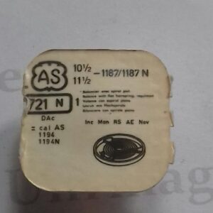AS Cal. 1187 - 721. Balance with flat hairspring. NOS.